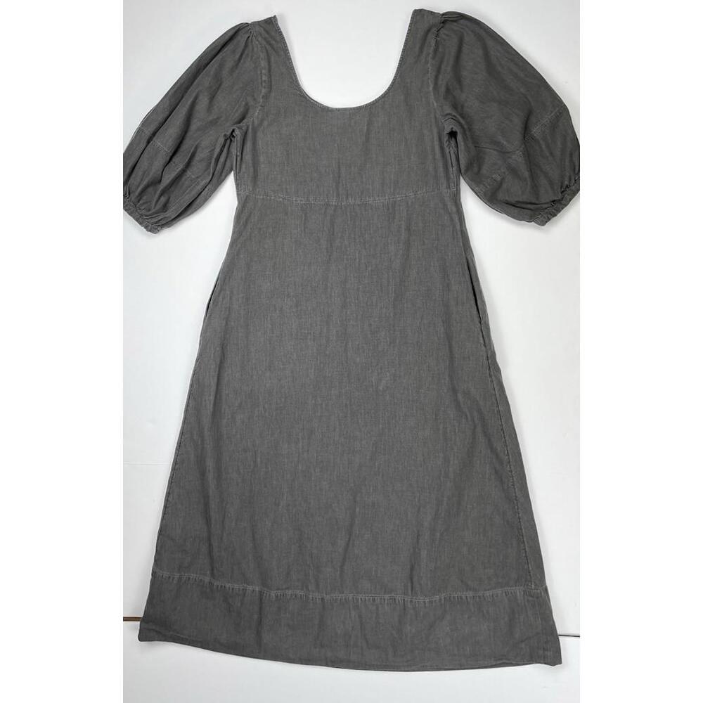 Rachel Comey x Target Dress Grey Chambray Puff Sleeve Midi Dress Small - Picture 3 of 9